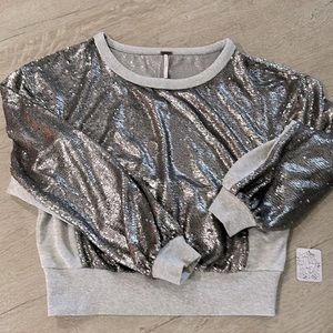 Free People sparkle top! Sold out! Size small NWT